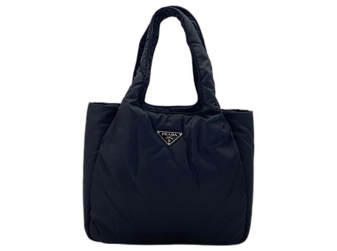Bolsa Tote de Nylon Preto Prada
