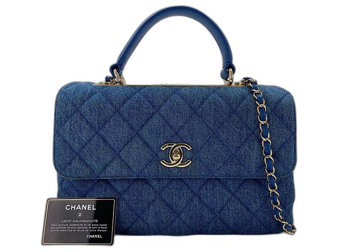 Borsa Chanel Matelassé Denim Blu