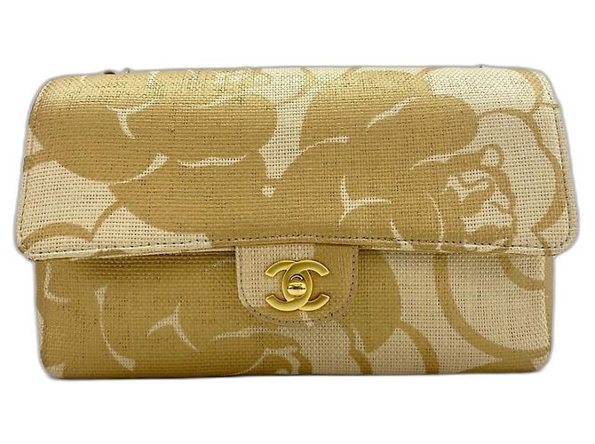 Borsa a Spalla Chanel Camellia Print Beige
