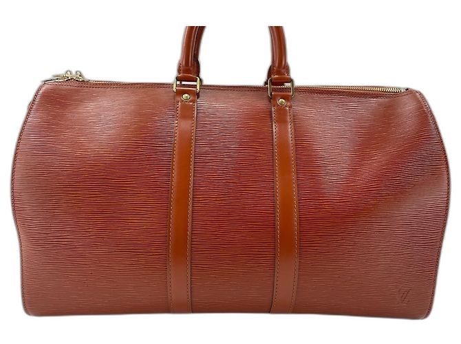Borsa Louis Vuitton Keepall Boston Marrone