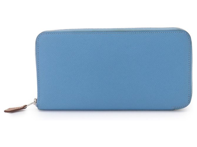 Hermès Hermes Azap Long Silkin Round Wallet Blue