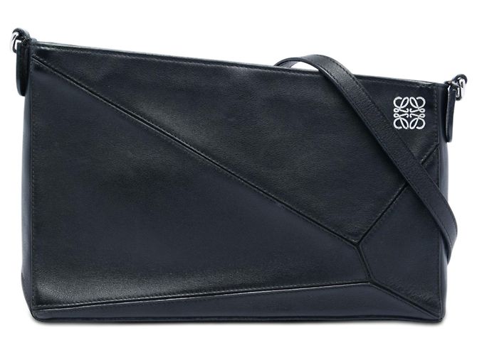 Pochette Puzzle in pelle nera LOEWE Nero