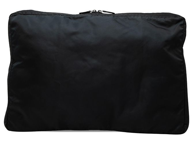 Portfolio Prada Black Tessuto con zip Nero
