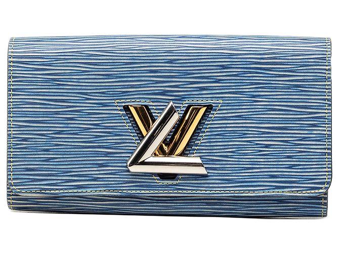 Louis Vuitton Blue Epi Denim Twist Wallet