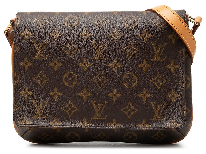 Louis Vuitton Marrone Monogram Musette Tango con tracolla corta