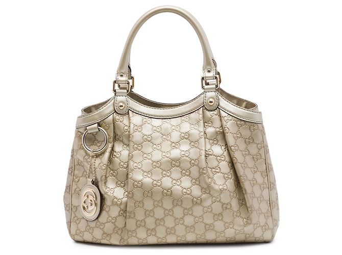 Gucci Gold Medium Guccissima Sukey Tote Golden
