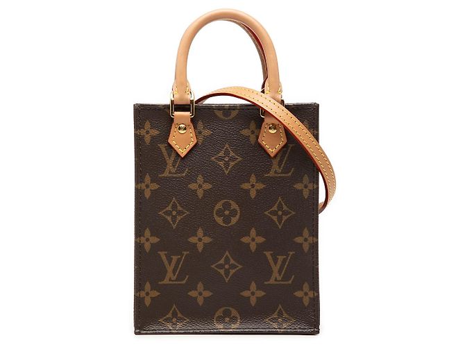 Louis Vuitton Petit Sac Plat Monogram Marrón Castaño