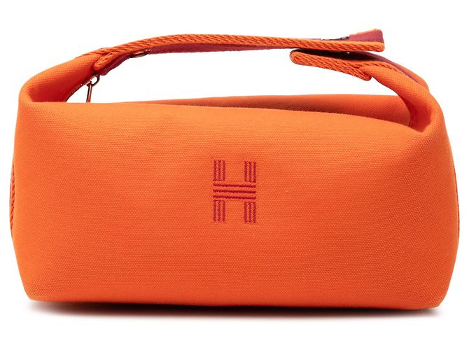 Étui Hermès Orange Small Toile Bride A Brac