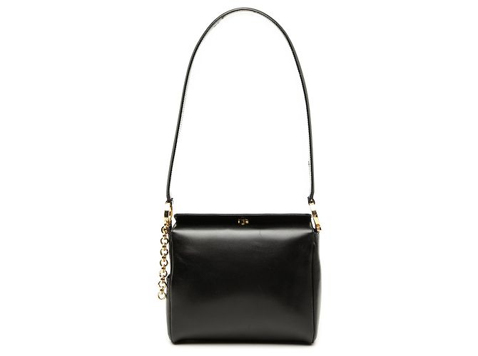 Salvatore Ferragamo Borsa a tracolla Ferragamo in pelle nera Gancini Nero