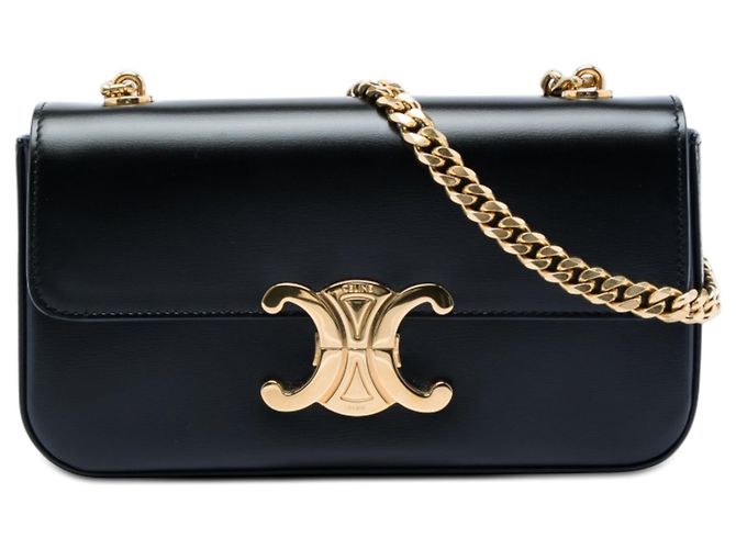 Céline Borsa a tracolla Claude in pelle di vitello lucida nera Celine Nero