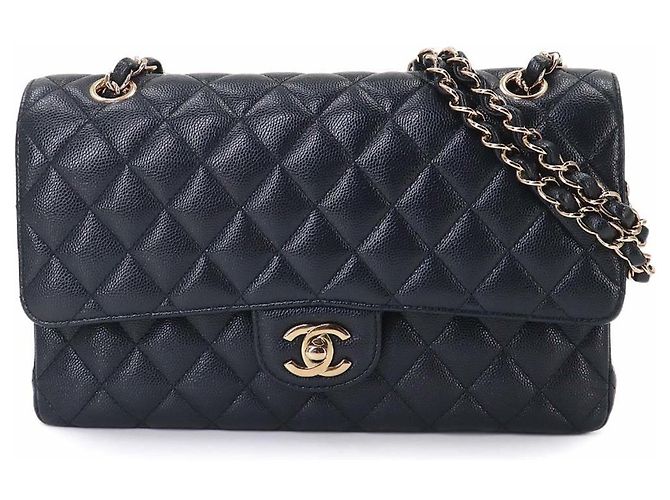 Timeless Borsa a Spalla Chanel Matelasse 25 Chain Blu navy