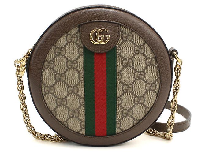 Bolsa de Ombro com Corrente Ophidia Gucci Bege