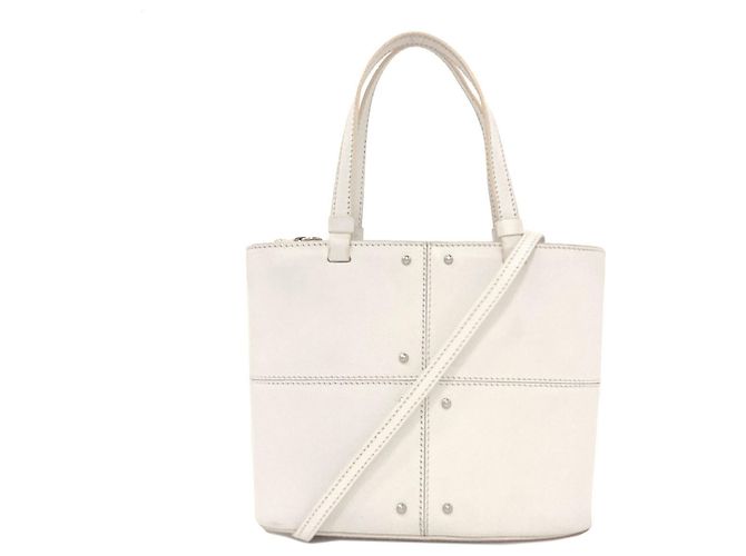 Bolsa de mão 2-Way de couro para mulher Tod's Branco