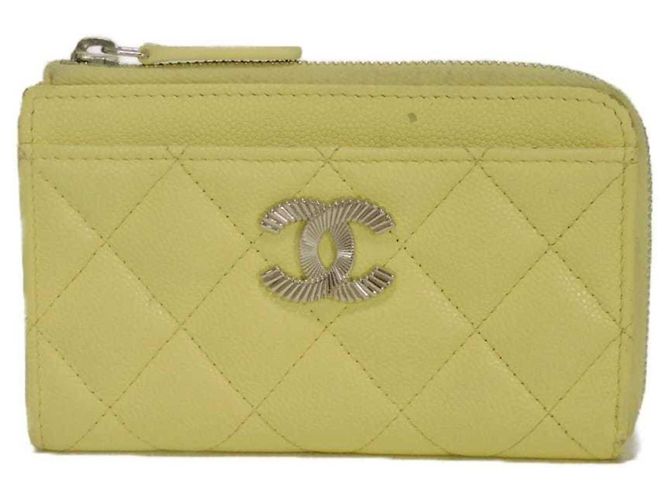 Monedero Matelassé Chanel Amarillo