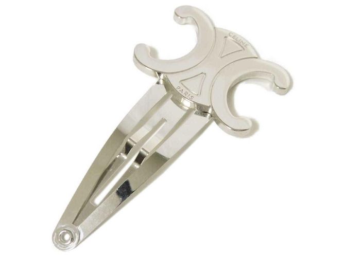 Céline Clip per capelli Celine Triomphe Snap Argento 