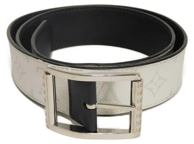 Cinto Louis Vuitton Monogram Reversível Branco Azul marinho Monograma