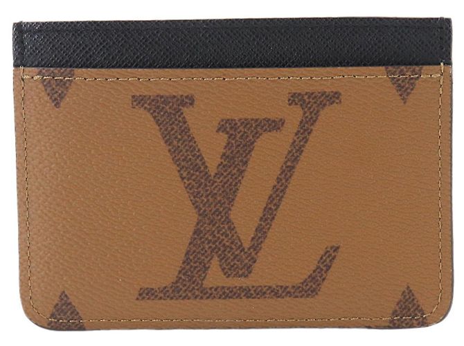 Tarjetero Monogram Reverse Louis Vuitton Castaño Negro Monograma