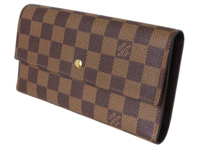 Portafoglio lungo Louis Vuitton Damier Ebene