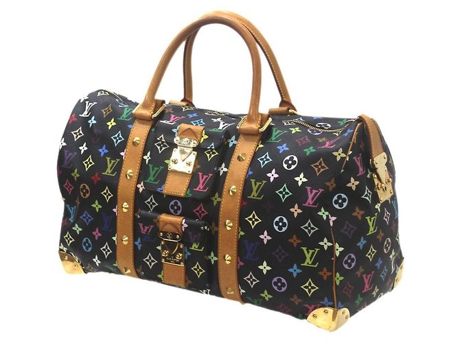 Keepall Louis Vuitton Monogram Multicolore Boston Bag White