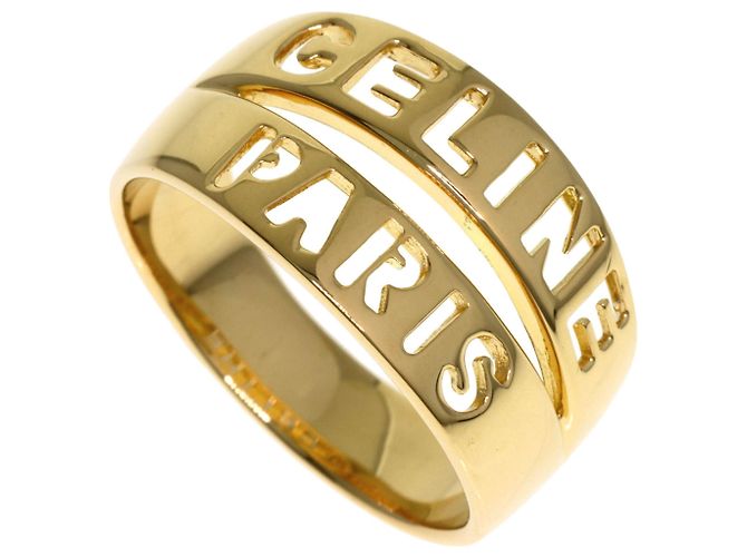 Céline Anillo Celine Logo - Oro amarillo de 18K