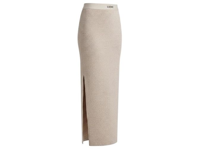 Loewe langer Baumwollrock Beige