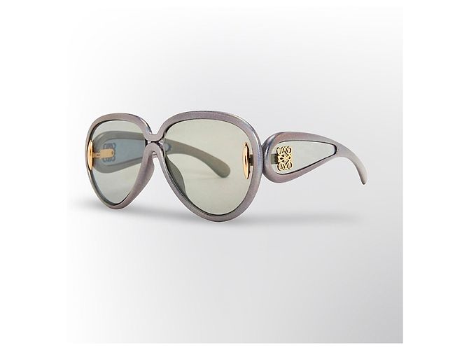 Loewe Anagram sunglasses Grey Metallic Gold hardware