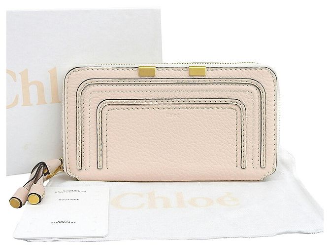 Chloé Marcie Round Long Wallet in Light Pink