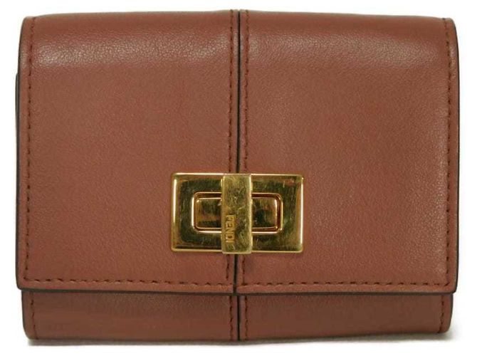 Fendi Bicolor Kartenetui Braun Marineblau