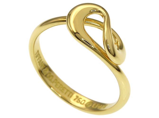 Anillo Tiffany & Co. de oro amarillo de 18K con diseño de onda abierta