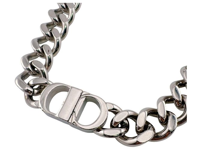 Collana a maglie Christian Dior Silver CD ICON Argento