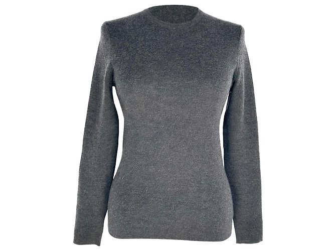 Michael Kors Rundhals-Strickpullover aus grauem Kaschmir
