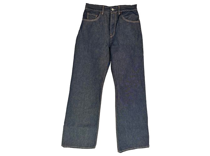 Vaqueros de pierna recta Acne Studios en algodón azul oscuro 