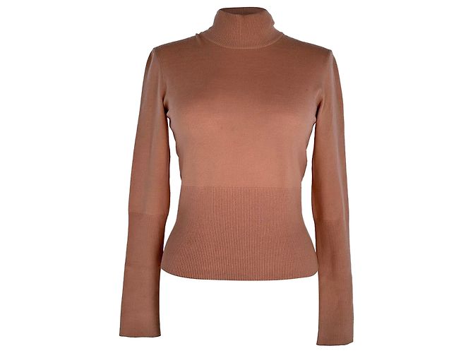 Alaïa Rollkragenpullover aus rosa Wolle Pink 