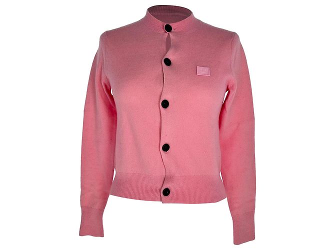 Cardigan Acne Studios en laine rose