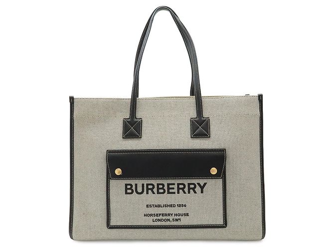 Borsa tote 2way Burberry Freya Nero