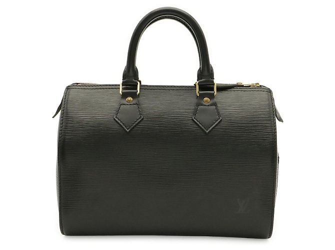 Speedy Louis Vuitton Epi Handbag Black