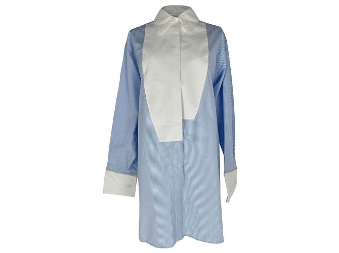 Camicia abbottonata a righe Loewe in cotone blu