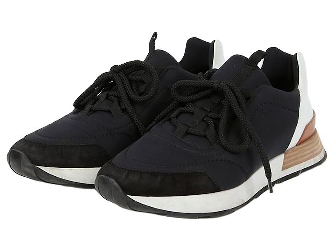 Baskets Hermès Miles en cuir noir
