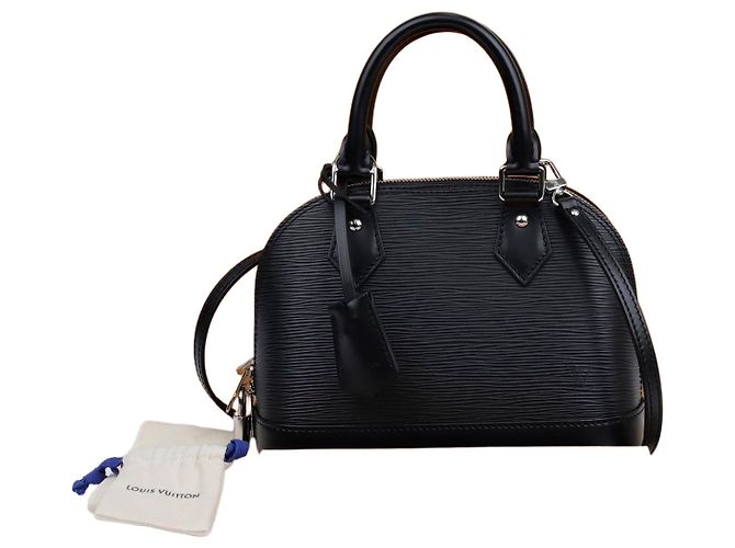 Louis Vuitton Borsa a mano e a tracolla Alma Bb Epi Leather Black Nero