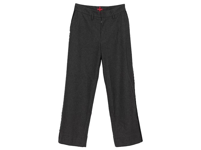 Prada Jeans aus Leder grau 