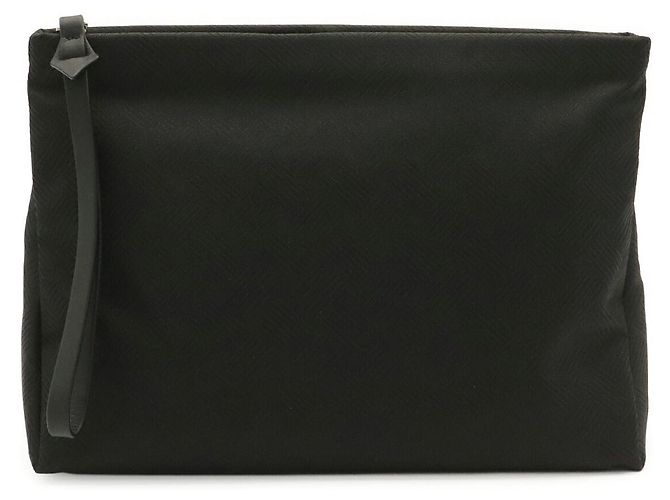 Clutch in nylon e pelle Bottega Veneta Nero