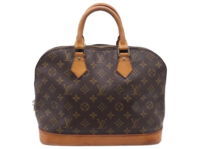 Bolsa Louis Vuitton Monogram Alma PM em Canvas Marrom Vermelho