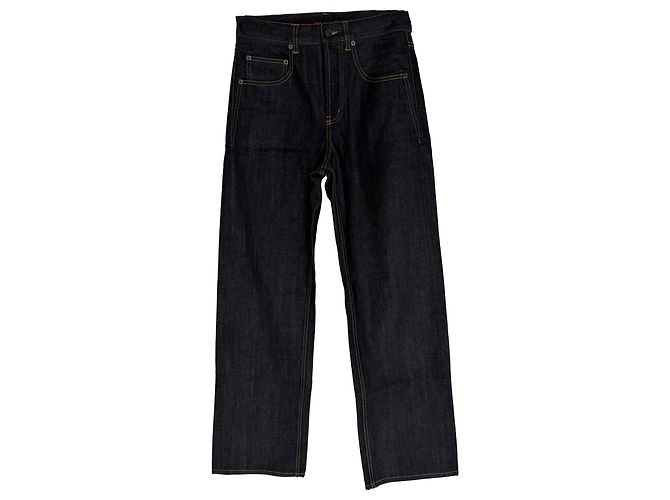 Vaqueros de pierna recta Saint Laurent en algodón azul oscuro