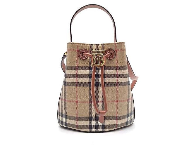 Burberry Mini bolso saco con cordón TB Multicolor