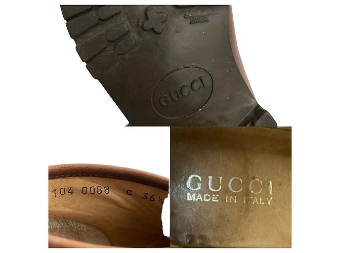 Bottines en cuir Gucci Marron