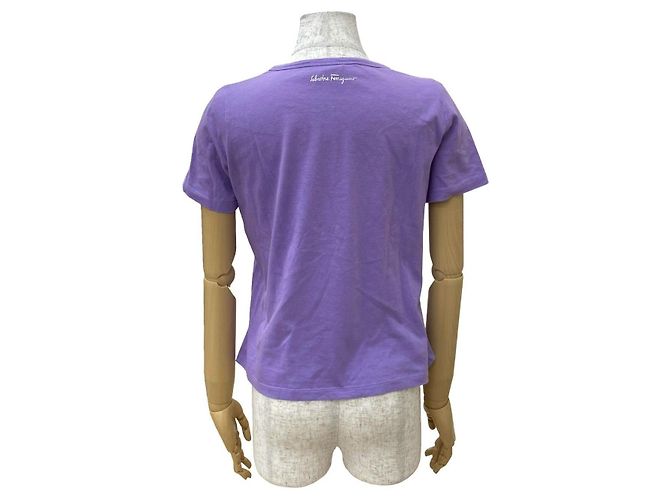 Camiseta de algodão Salvatore Ferragamo Roxo