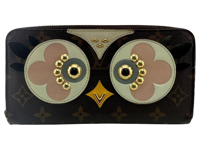 Cartera Zippy Monogram Louis Vuitton Castaño Rosa Monograma