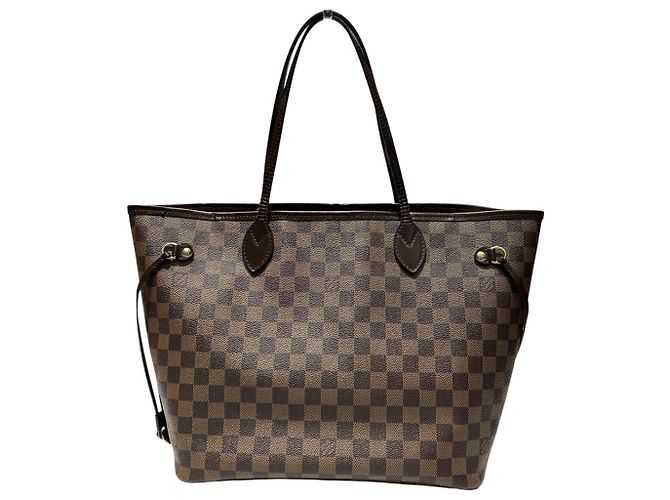 Borsa Tote Louis Vuitton Neverfull MM Marrone Damier ebene