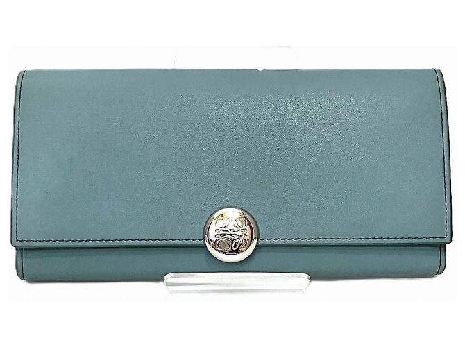 Monedero de piel azul Loewe