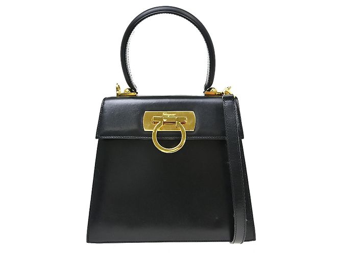 Salvatore Ferragamo Gancini Convertible Top Handle Leather Medium
